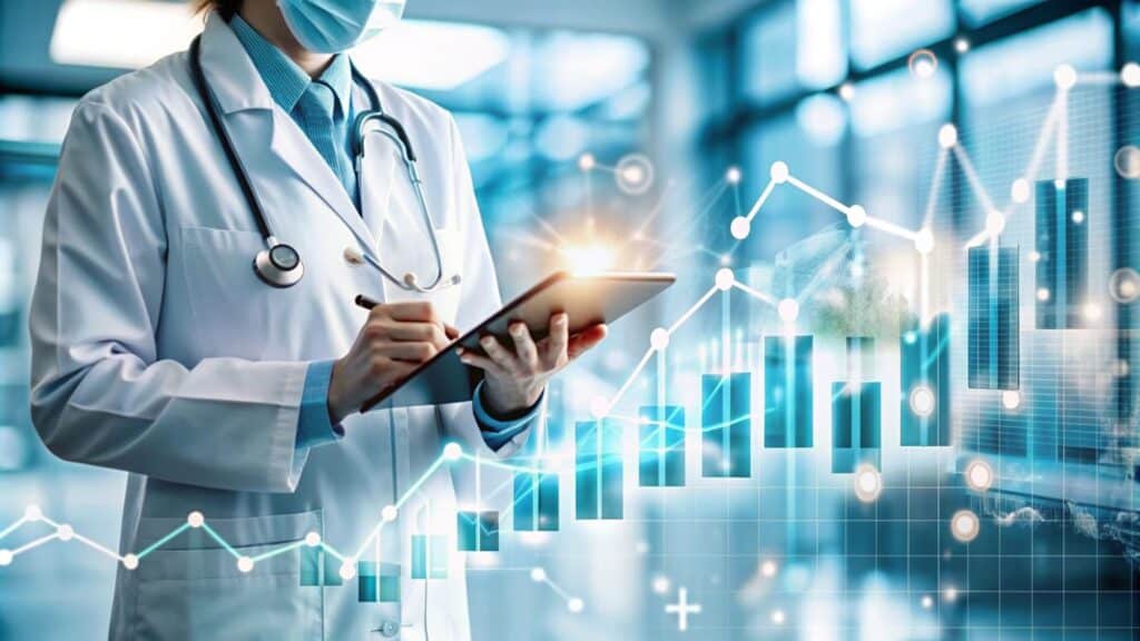 A medical staff sees better patient outcomes and increased reimbursements thanks to effective KPI tracking for healthcare.